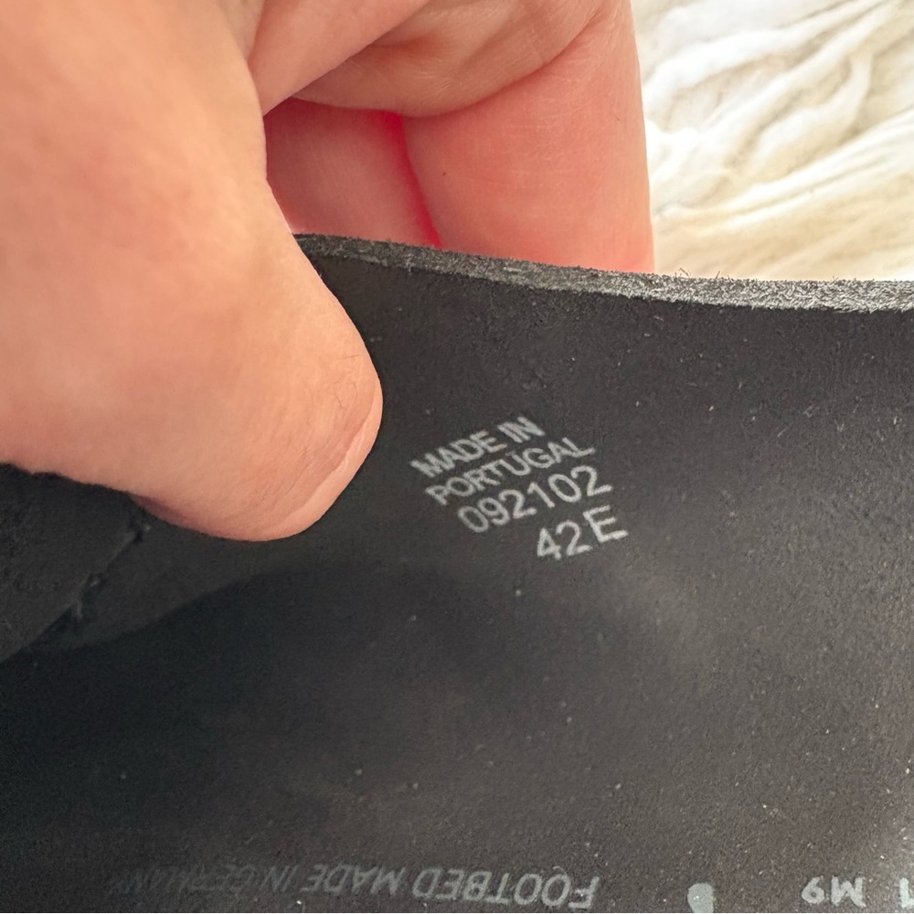 Birkenstock Buckley Black Suede Leather Buckle Slip On Moccasin Mule Shoes 42E - Picture 12 of 12